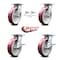 Service Caster 8 Inch Poly on Aluminum Swivel Caster Swivel Locks 2 Brakes, 2PK SCC-35S820-PAB-BSL-2-SLB-2 - alternate 3